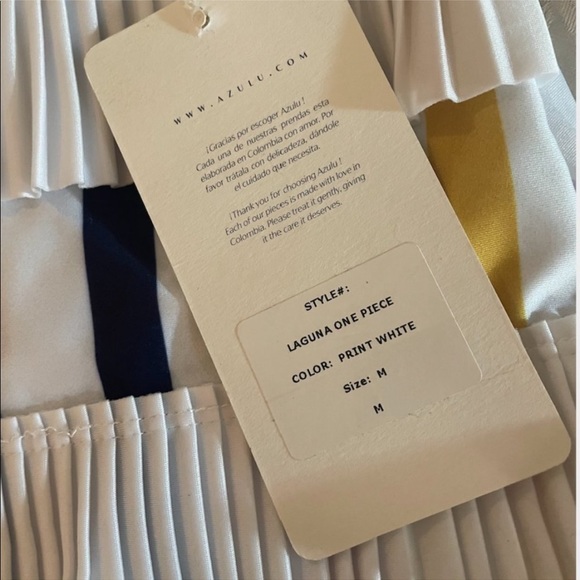 Azulu One Piece Swimsuit. Size Medium - Picture 3 of 3